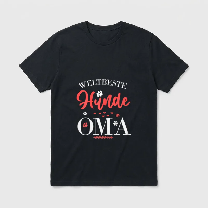 Weltbeste Hunde Oma Hundeliebhaber T-Shirt – Klassisches T-Shirt in Schwarz