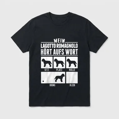 Mein Lagotto Romagnolo hört T-Shirt – Klassisches T-Shirt in Schwarz