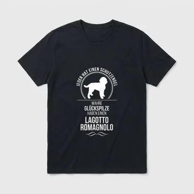 Lagotto Romagnolo Schutzengel Hunde T-Shirt – Klassisches T-Shirt in Schwarz