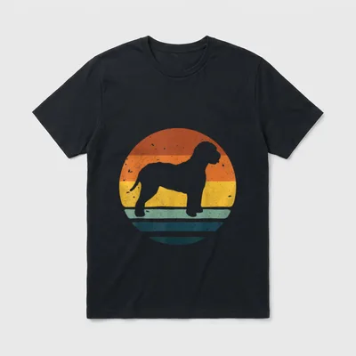 Lagotto Romagnolo Vintages Retro Hundeoma & Hundeopa T-Shirt – Klassisches T-Shirt in Schwarz