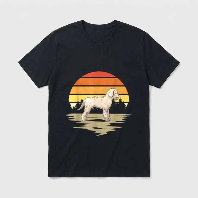 Lagotto Romagnolo Retro Wasserhund T-Shirt – Klassisches T-Shirt in Schwarz