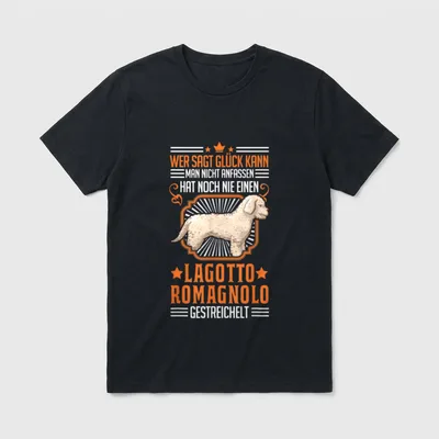 Lagotto Romagnolo Glück Lagotti T-Shirt – Klassisches T-Shirt in Schwarz