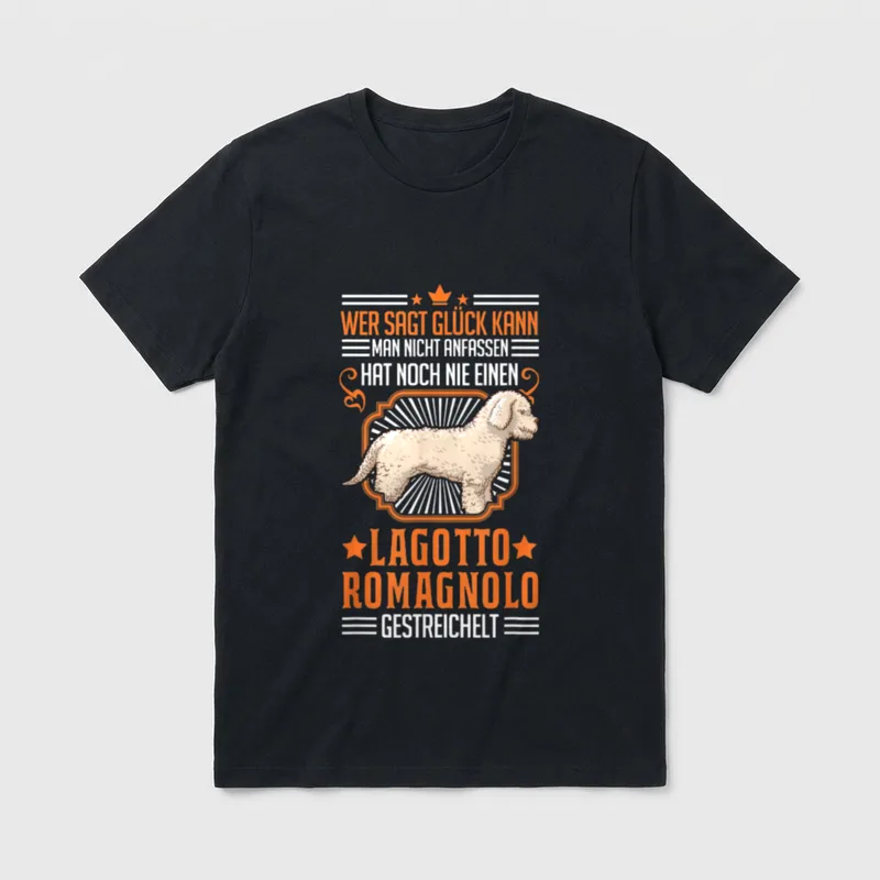 Lagotto Romagnolo Glück Lagotti T-Shirt – Klassisches T-Shirt in Schwarz