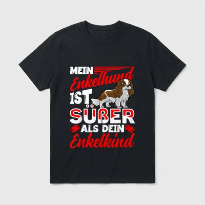 Hunde Opa Hundeopa Enkelhund T-Shirt 0073 – Klassisches T-Shirt in Schwarz