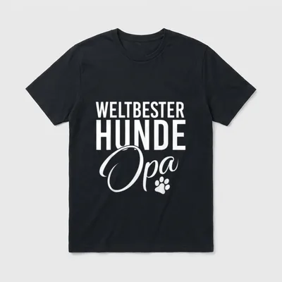 Weltbester Hunde Opa Großvater T-Shirt – Klassisches T-Shirt in Schwarz