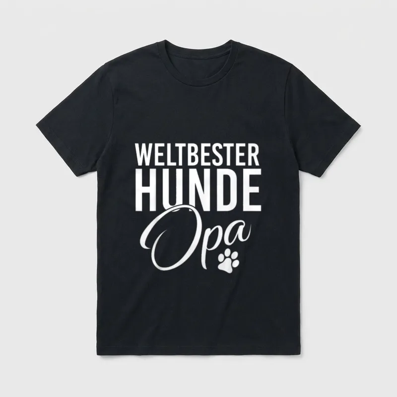 Weltbester Hunde Opa Großvater T-Shirt – Klassisches T-Shirt in Schwarz