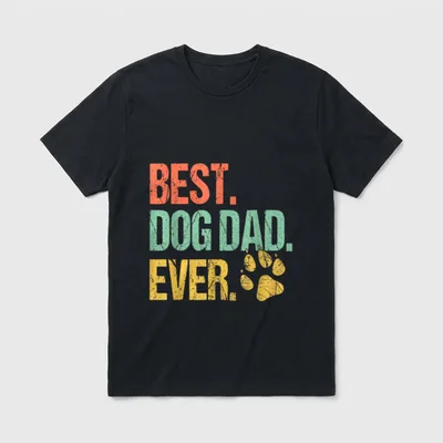 Retro Vintage Best Dog T-Shirt – Klassisches T-Shirt in Schwarz