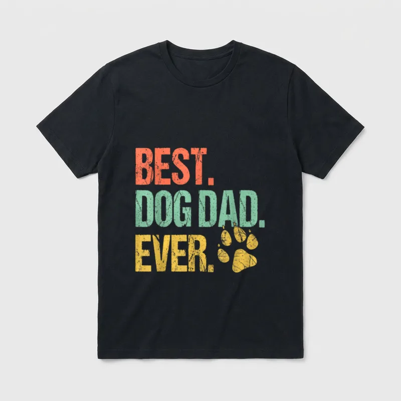 Retro Vintage Best Dog T-Shirt – Klassisches T-Shirt in Schwarz