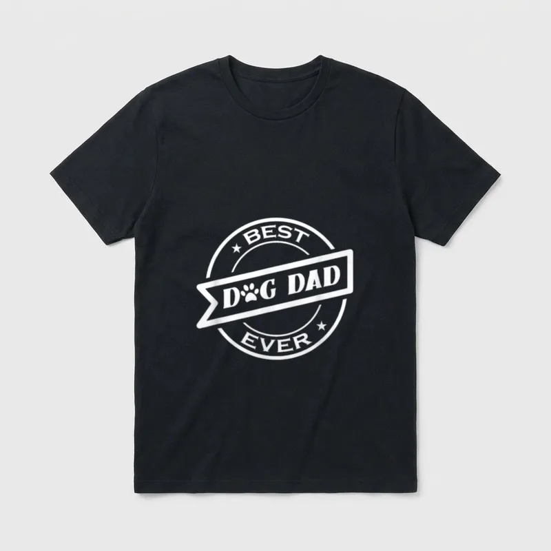 Lustiges Bester Hunde Papa T-Shirt – Klassisches T-Shirt in Schwarz