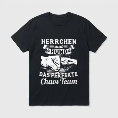 Labrador & Bulldogge Spruch T-Shirt – Klassisches T-Shirt in Schwarz