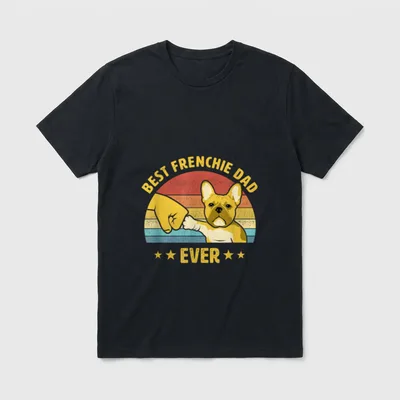 Best Französische Bulldogge Dad T-Shirt – Klassisches T-Shirt in Schwarz