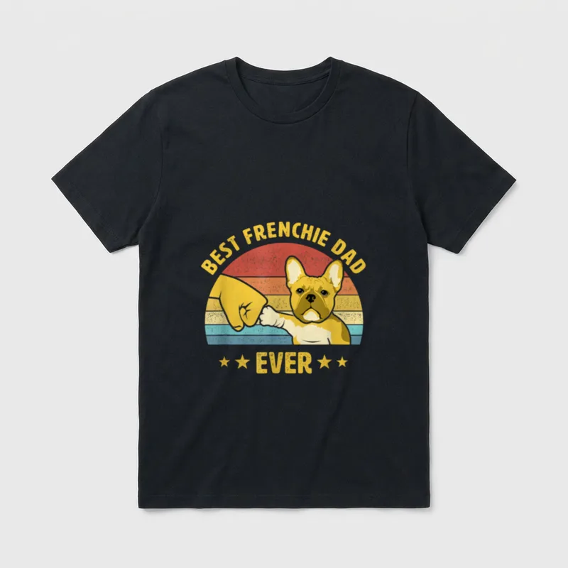 Best Französische Bulldogge Dad T-Shirt – Klassisches T-Shirt in Schwarz