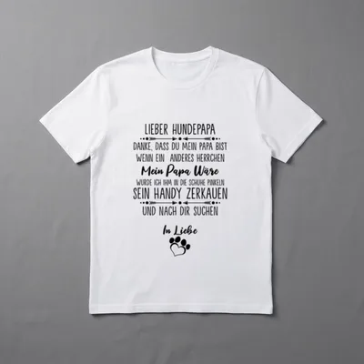 Hunde Papa Hundepapa Vater T-Shirt – Klassisches T-Shirt in Schwarz