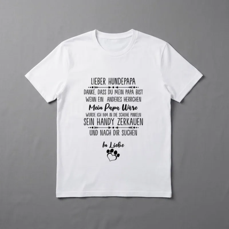 Hunde Papa Hundepapa Vater T-Shirt – Klassisches T-Shirt in Schwarz