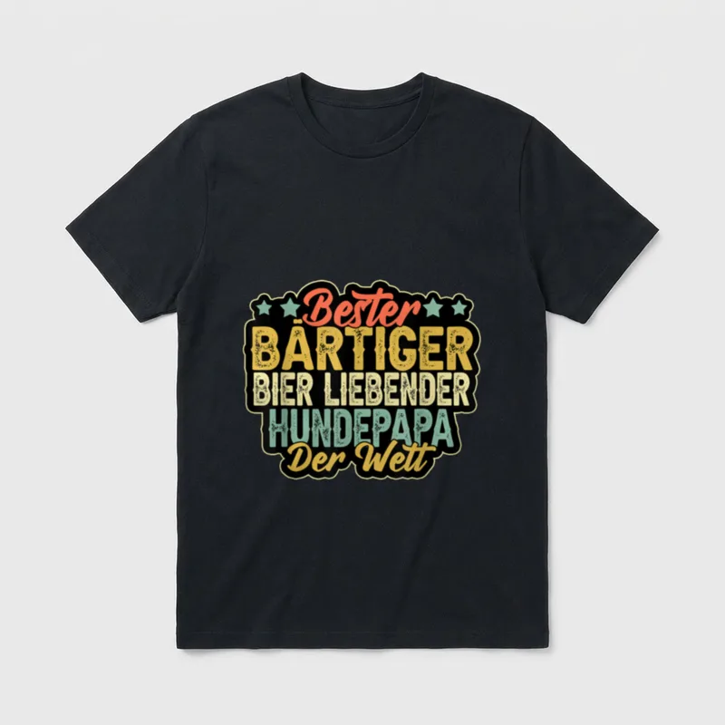 Bester Bärtiger Bier Liebender T-Shirt – Klassisches T-Shirt in Schwarz