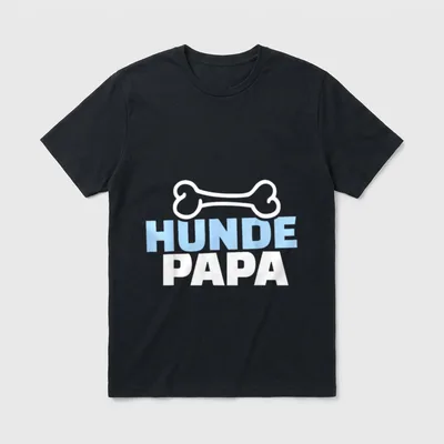 Hundepapa T-Shirt 0012 – Klassisches T-Shirt in Schwarz