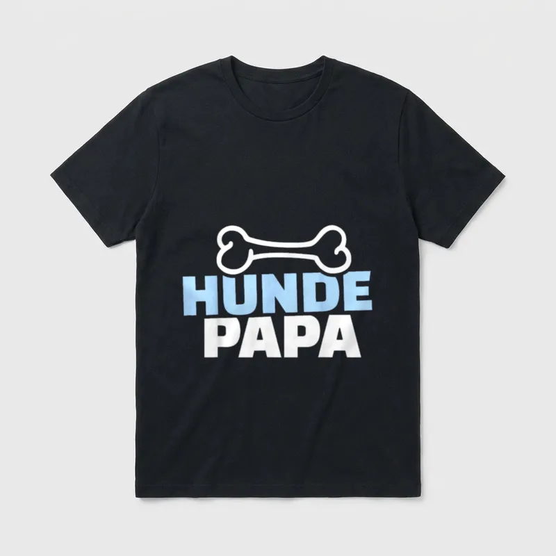 Hundepapa T-Shirt 0012 – Klassisches T-Shirt in Schwarz
