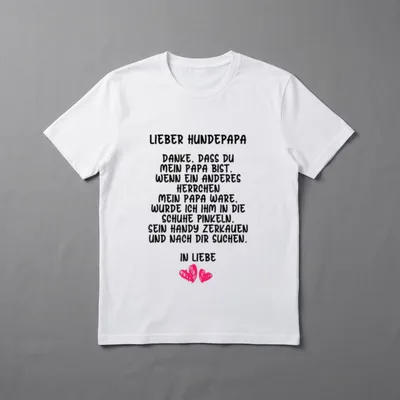Hunde Papa Hundepapa Vater Hundeliebhaber T-Shirt – Klassisches T-Shirt in Schwarz