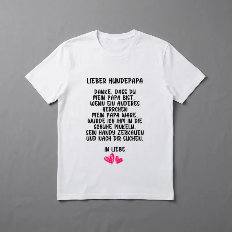 Hunde Papa Hundepapa Vater Hundeliebhaber T-Shirt – Klassisches T-Shirt in Schwarz