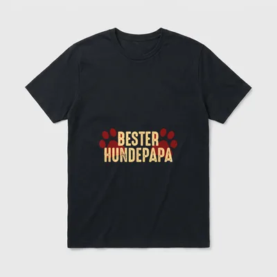 Bester Hundepapa Best Dog T-Shirt – Klassisches T-Shirt in Schwarz