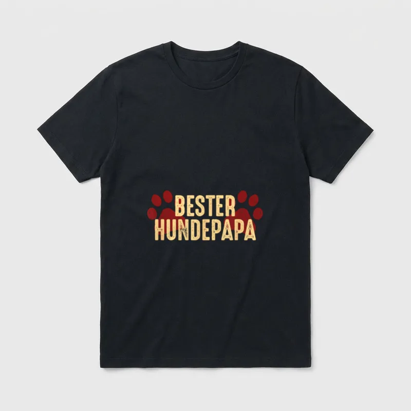 Bester Hundepapa Best Dog T-Shirt – Klassisches T-Shirt in Schwarz