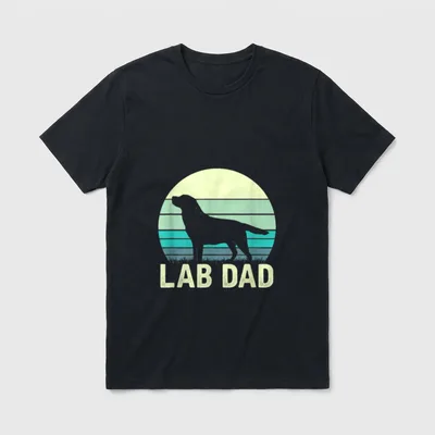 Hunde Papa Vatertag Labrador T-Shirt – Klassisches T-Shirt in Schwarz