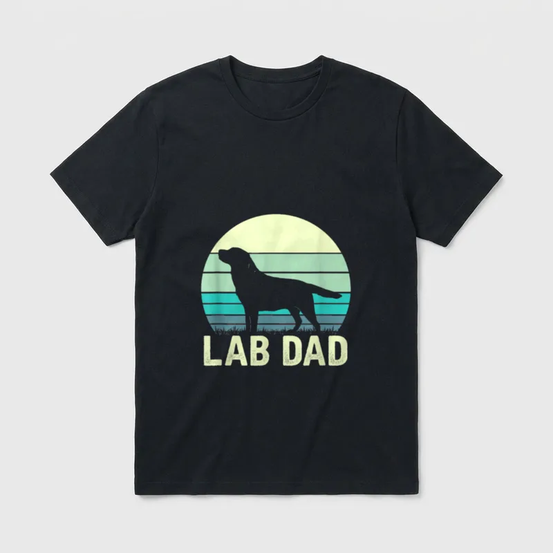 Hunde Papa Vatertag Labrador T-Shirt – Klassisches T-Shirt in Schwarz