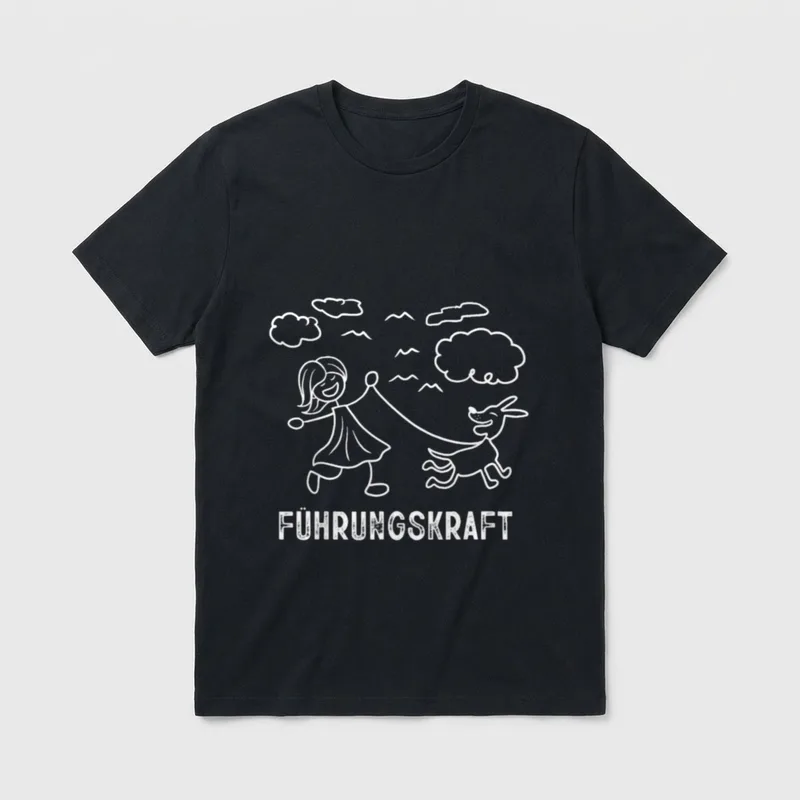 Führungskraft Lustig Hund Tier T-Shirt – Klassisches T-Shirt in Schwarz