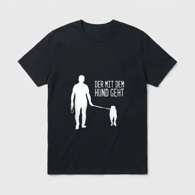 Hundepapa Herrchen Spruch T-Shirt – Klassisches T-Shirt in Schwarz
