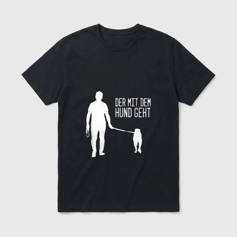 Hundepapa Herrchen Spruch T-Shirt – Klassisches T-Shirt in Schwarz