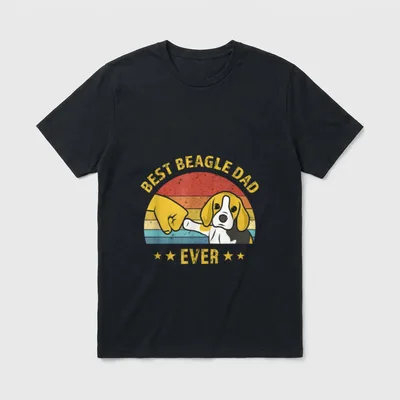 Best Beagle Dad ever Hundepapa T-Shirt – Klassisches T-Shirt in Schwarz