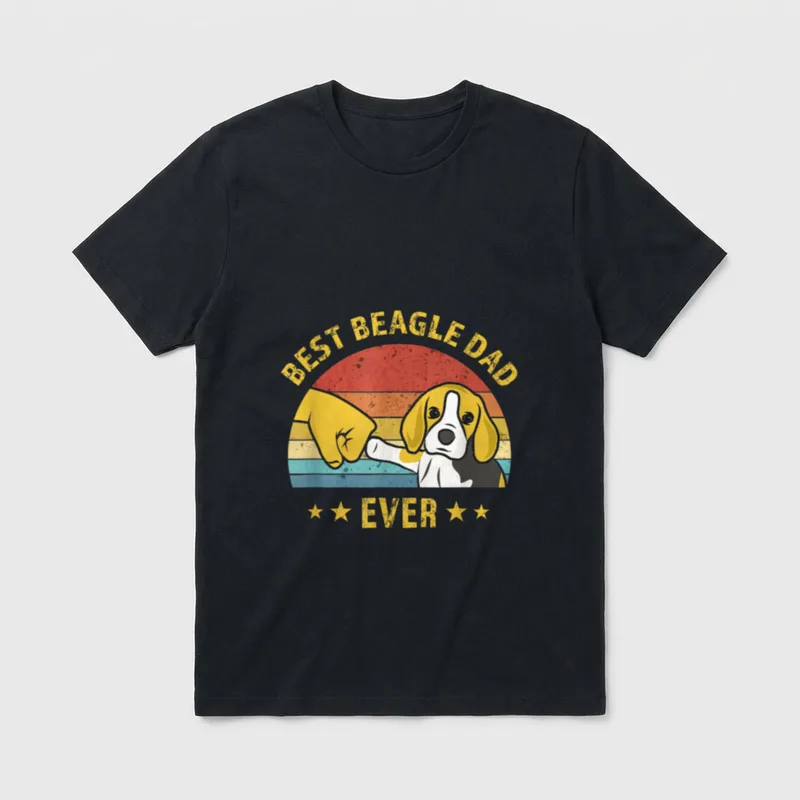 Best Beagle Dad ever Hundepapa T-Shirt – Klassisches T-Shirt in Schwarz