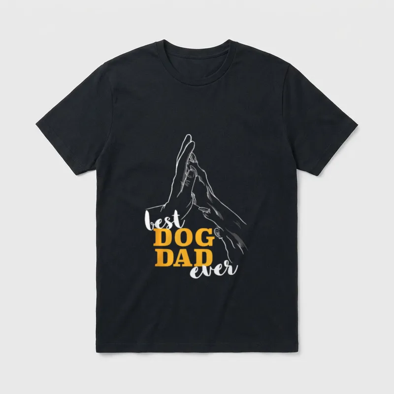 Best Dog Dad Ever I T-Shirt – Klassisches T-Shirt in Schwarz