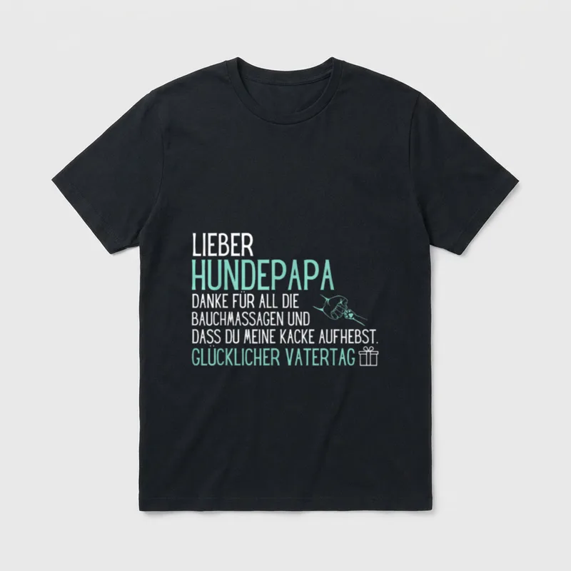 Lieber Hundepapa Danke T-Shirt – Klassisches T-Shirt in Schwarz