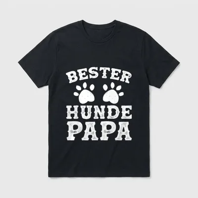 Bester Hunde Papa Lustig Vater T-Shirt – Klassisches T-Shirt in Schwarz