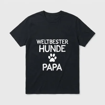 Weltbester Hunde-Papa T-Shirt – Klassisches T-Shirt in Schwarz