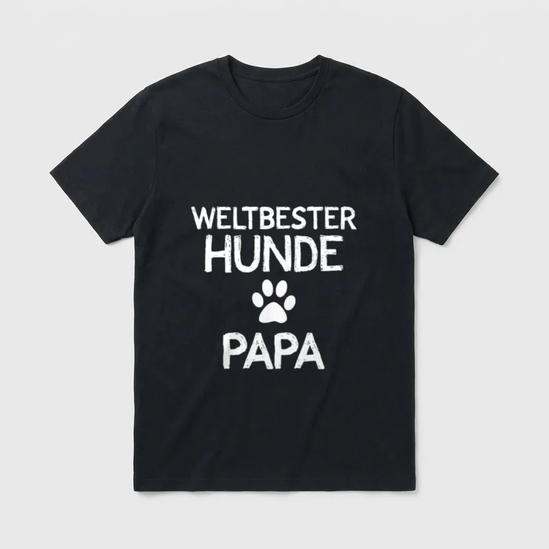 Weltbester Hunde-Papa T-Shirt – Klassisches T-Shirt in Schwarz