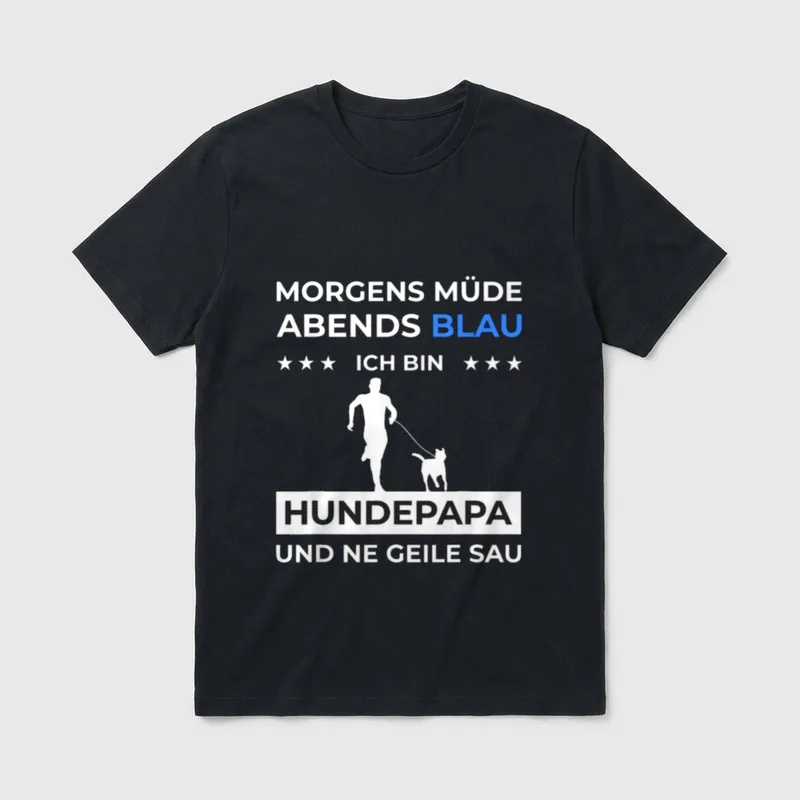 Morgens Müde Abens Blau T-Shirt – Klassisches T-Shirt in Schwarz