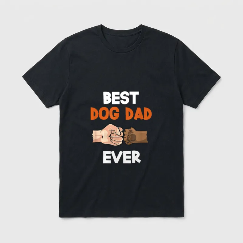 Hunde Bump Fist Hundepapa T-Shirt – Klassisches T-Shirt in Schwarz