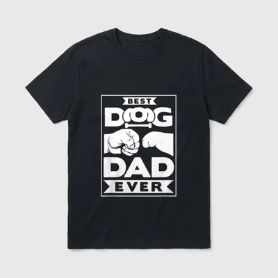 Bester Hundepapa Aller Zeiten T-Shirt – Klassisches T-Shirt in Schwarz