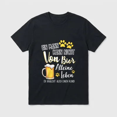 Ein Mann Kann Nicht T-Shirt – Klassisches T-Shirt in Schwarz