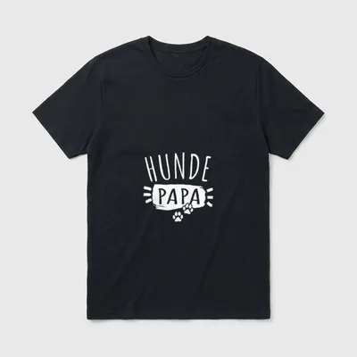 DOG DAD HUNDEPAPA T-Shirt – Klassisches T-Shirt in Schwarz