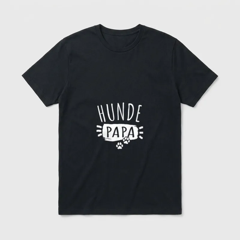 DOG DAD HUNDEPAPA T-Shirt – Klassisches T-Shirt in Schwarz