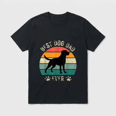 Hund Hundepapa Labrador Vatertag T-Shirt – Klassisches T-Shirt in Schwarz