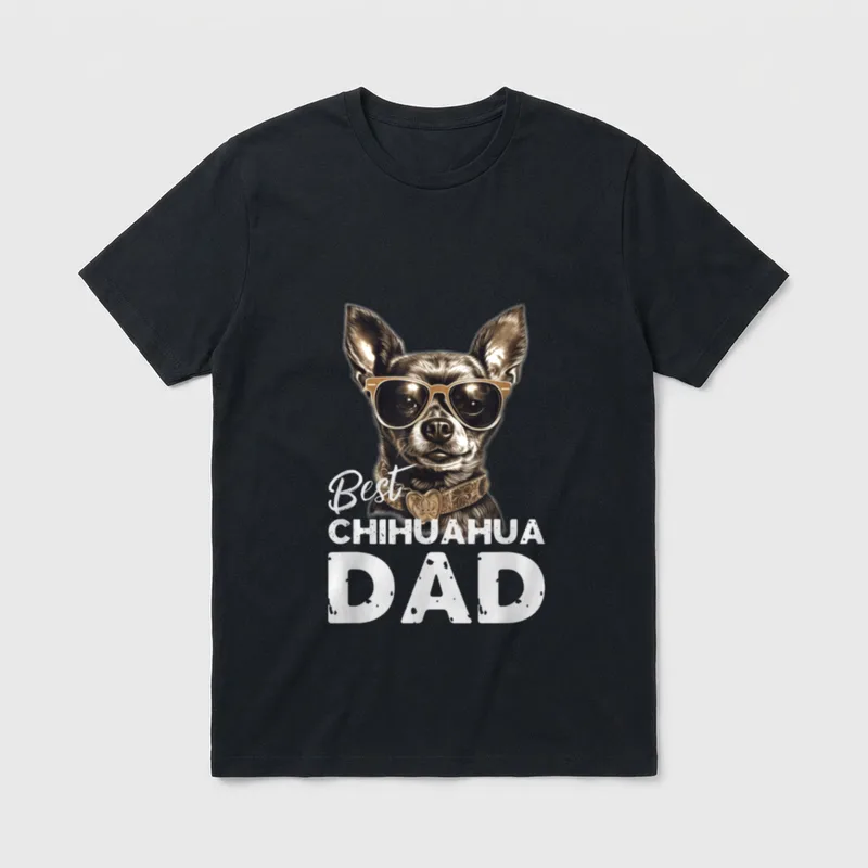 bester Chihuahua Hundepapa Geschenke T-Shirt – Klassisches T-Shirt in Schwarz