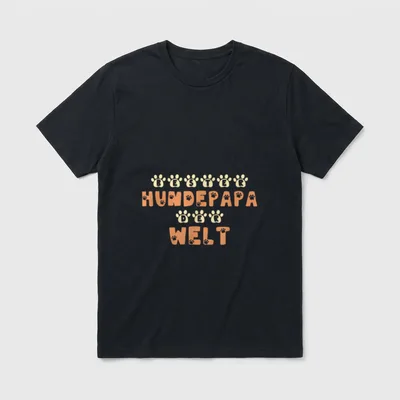Papa Süßer Hund Vatertagsgeschenk T-Shirt – Klassisches T-Shirt in Schwarz