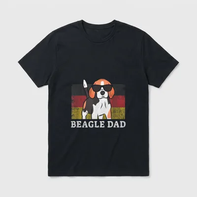 Best Beagle Dad Ever Vintage T-Shirt – Klassisches T-Shirt in Schwarz