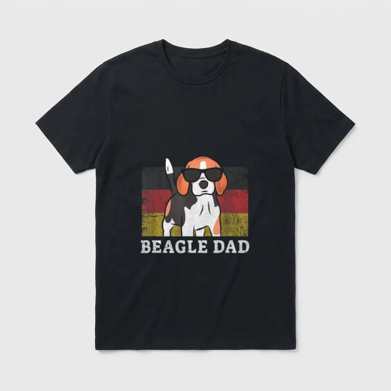 Best Beagle Dad Ever Vintage T-Shirt – Klassisches T-Shirt in Schwarz