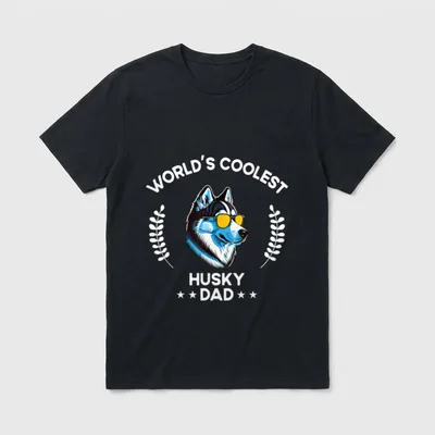 World's Coolest Dog Dad Papa T-Shirt – Klassisches T-Shirt in Schwarz