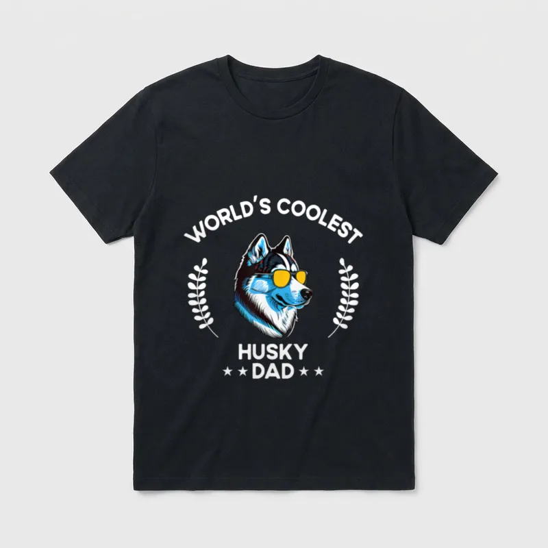 World's Coolest Dog Dad Papa T-Shirt – Klassisches T-Shirt in Schwarz